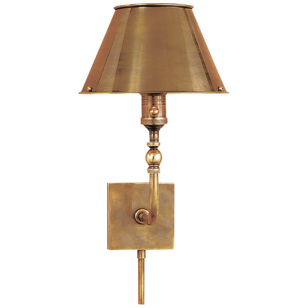 Visual Comfort Signature Collection Swivel Head Wall Lamp in Hand-Rubbed Antique Brass