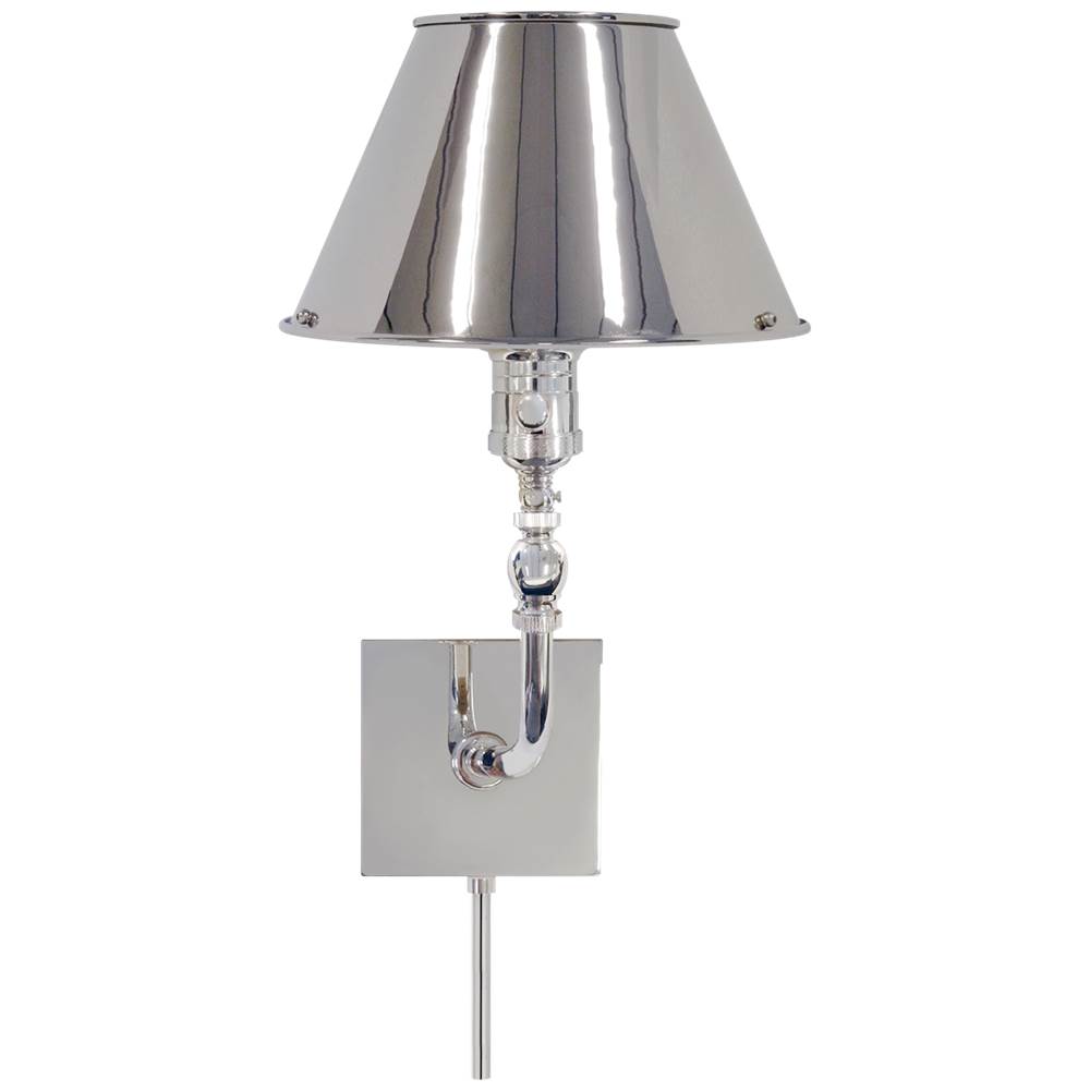 Visual Comfort Signature Collection Swivel Head Wall Lamp in Polished Nickel