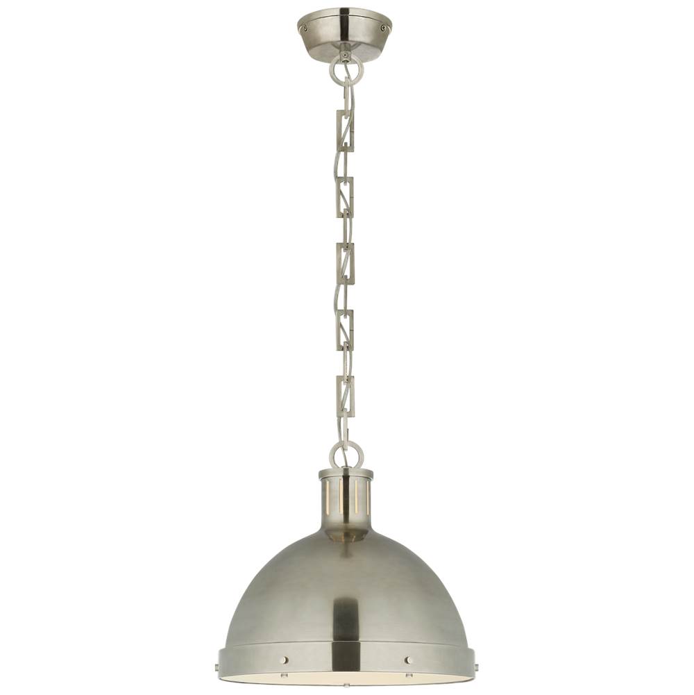 Visual Comfort Signature Collection Hicks Large Pendant in Antique Nickel with Acrylic Diffuser