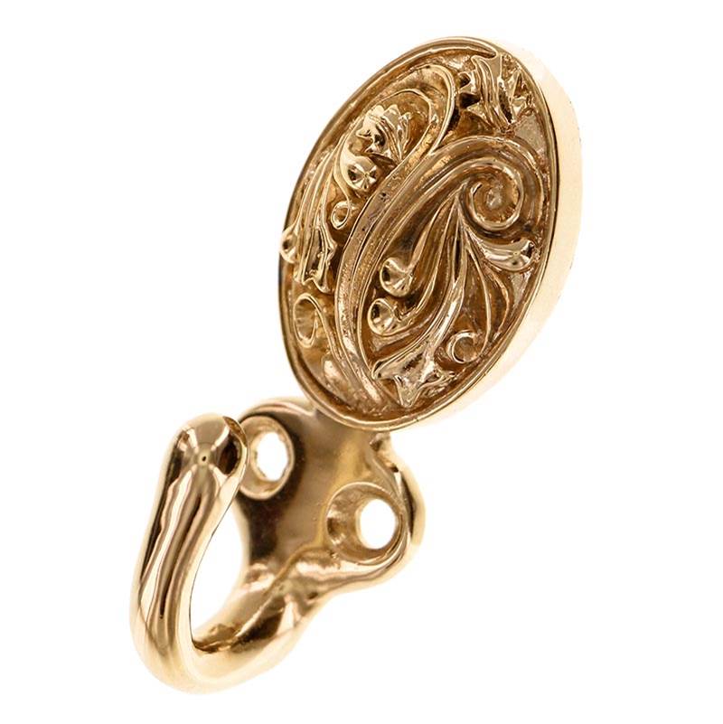 Vicenza Designs Liscio, Hook, Oval, Polished Gold