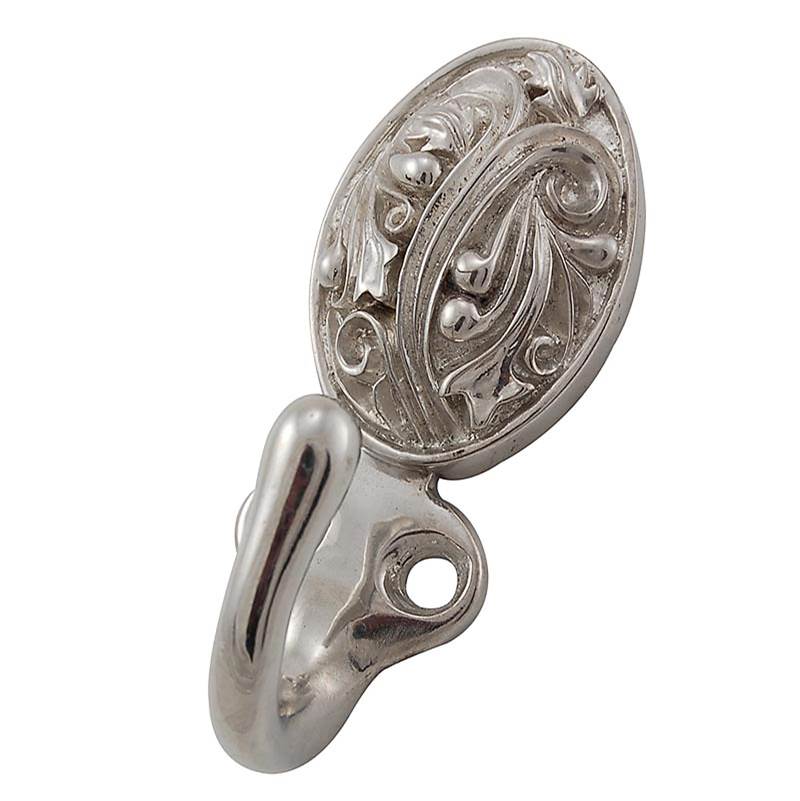 Vicenza Designs Liscio, Hook, Oval, Polished Nickel