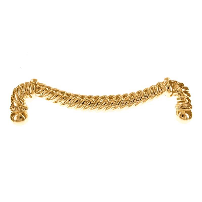 Vicenza Designs Equestre, Pull, Appliance, Rope, 9 Inch, Polished Gold
