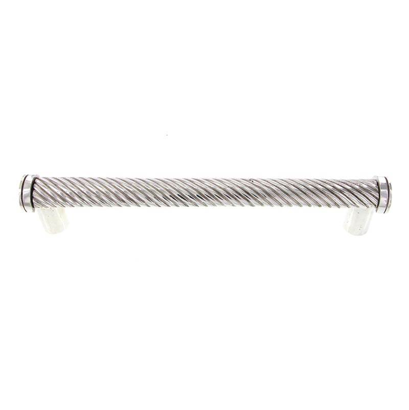 Vicenza Designs Sanzio, Pull, Appliance, Wavy Lines, 9 Inch, Polished Silver