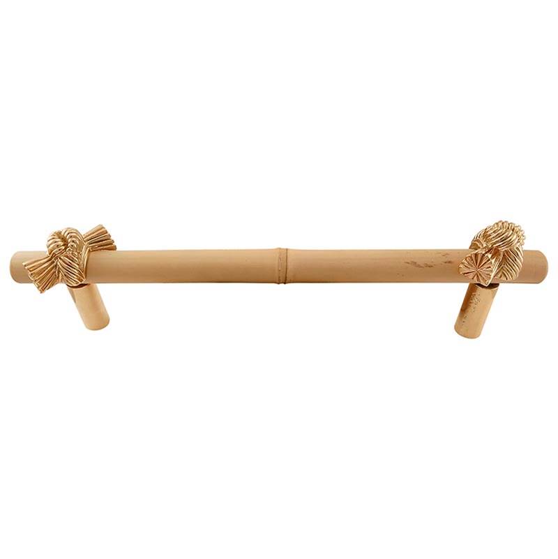 Vicenza Designs Palmaria, Pull, Appliance, Bamboo Knot, 9 Inch, Polished Gold
