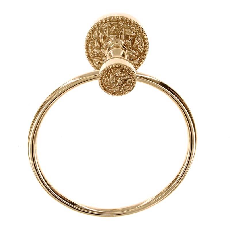 Vicenza Designs San Michele, Towel Ring, Polished Gold