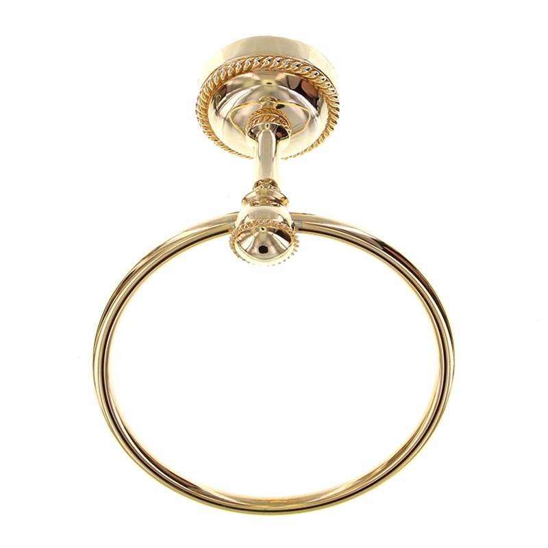 Vicenza Designs Equestre, Towel Ring, Polished Gold