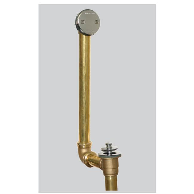 Watco Manufacturing Push Pull Tc With 18.125-In Direct Drain Ext. 17-Ga Brass Brs Chrome Plated