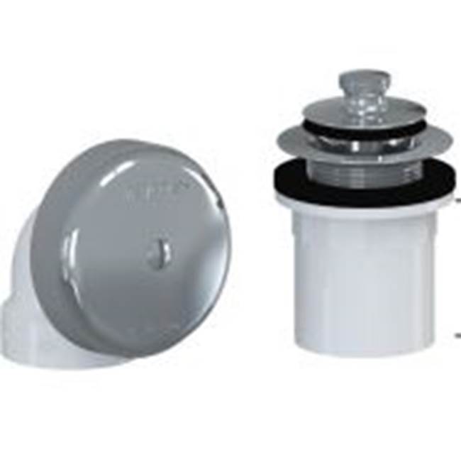 Watco Manufacturing LIFT & TURN Half Kit w/Hub Adapter, Sch 40 ABS, Chrome Plated, Brs Stopper Assy (CP only)