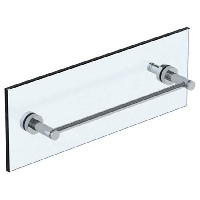 Watermark Loft 2.0 12'' shower door pull with knob/ glass mount towel bar with hook