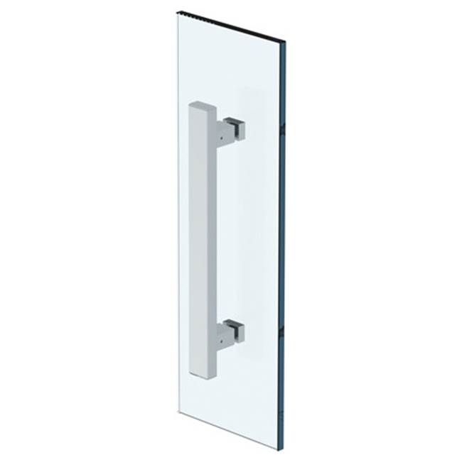 Watermark Rectangular 18'' shower door pull/ glass mount towel bar