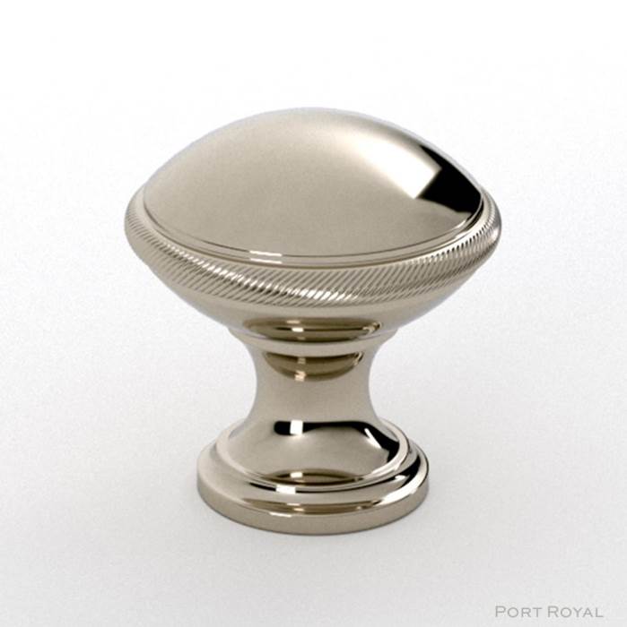 Water Street Brass Port Royal 1'' Rope Knob - Hammered - Polished Silver