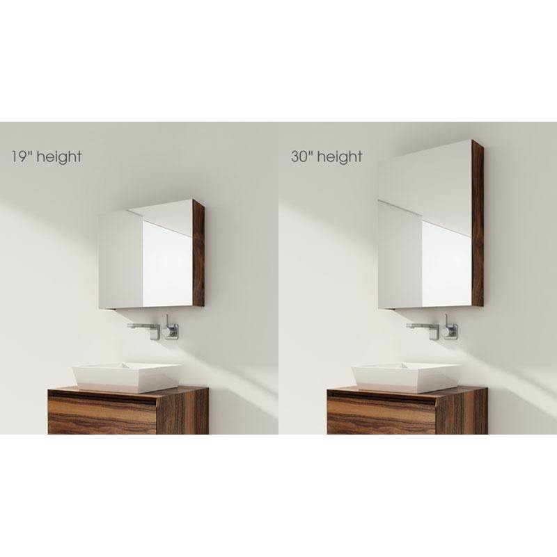 WETSTYLE Furniture ''M'' - Mirrored Cabinet 58 X 19-1/8 Height - Led Option - Walnut Chocolate