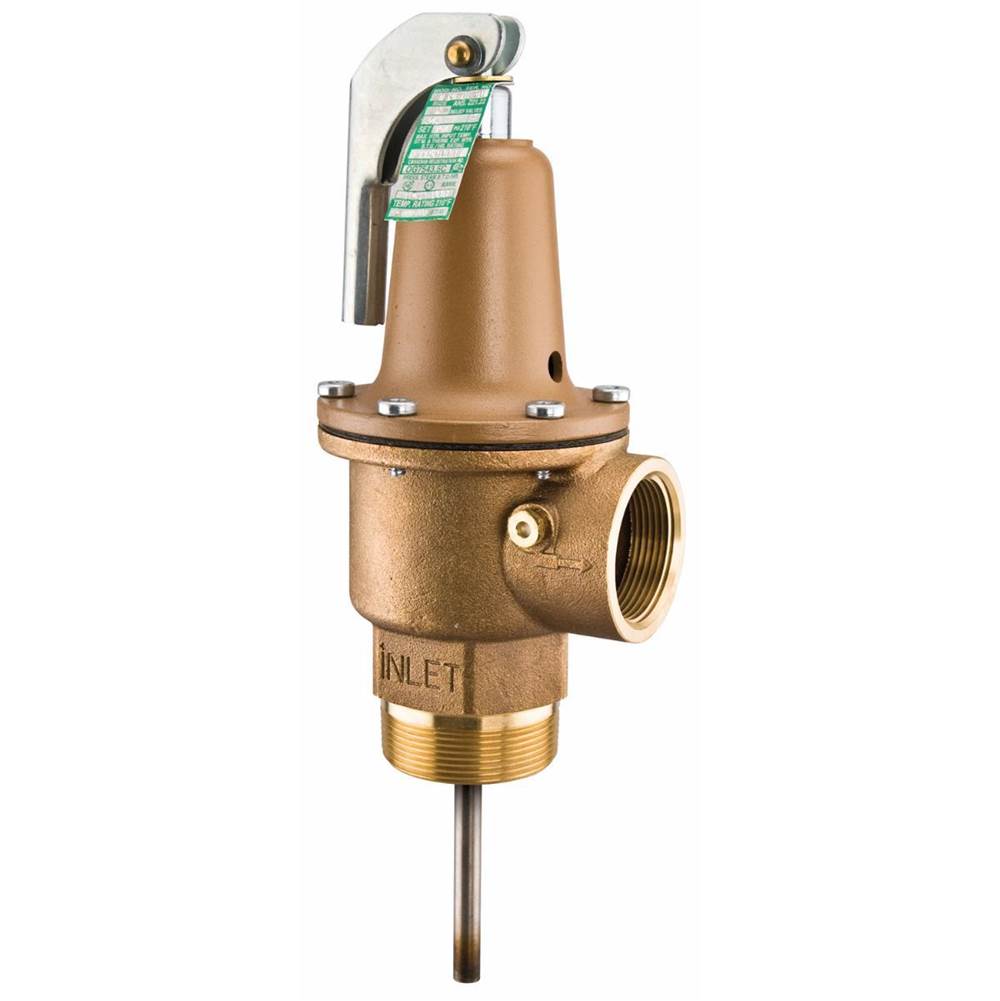 Watts 2 In Bronze Automatic Reseating Temperature And Pressure Relief Valve, 75 psi, 210 degree F, Ss Thermostat