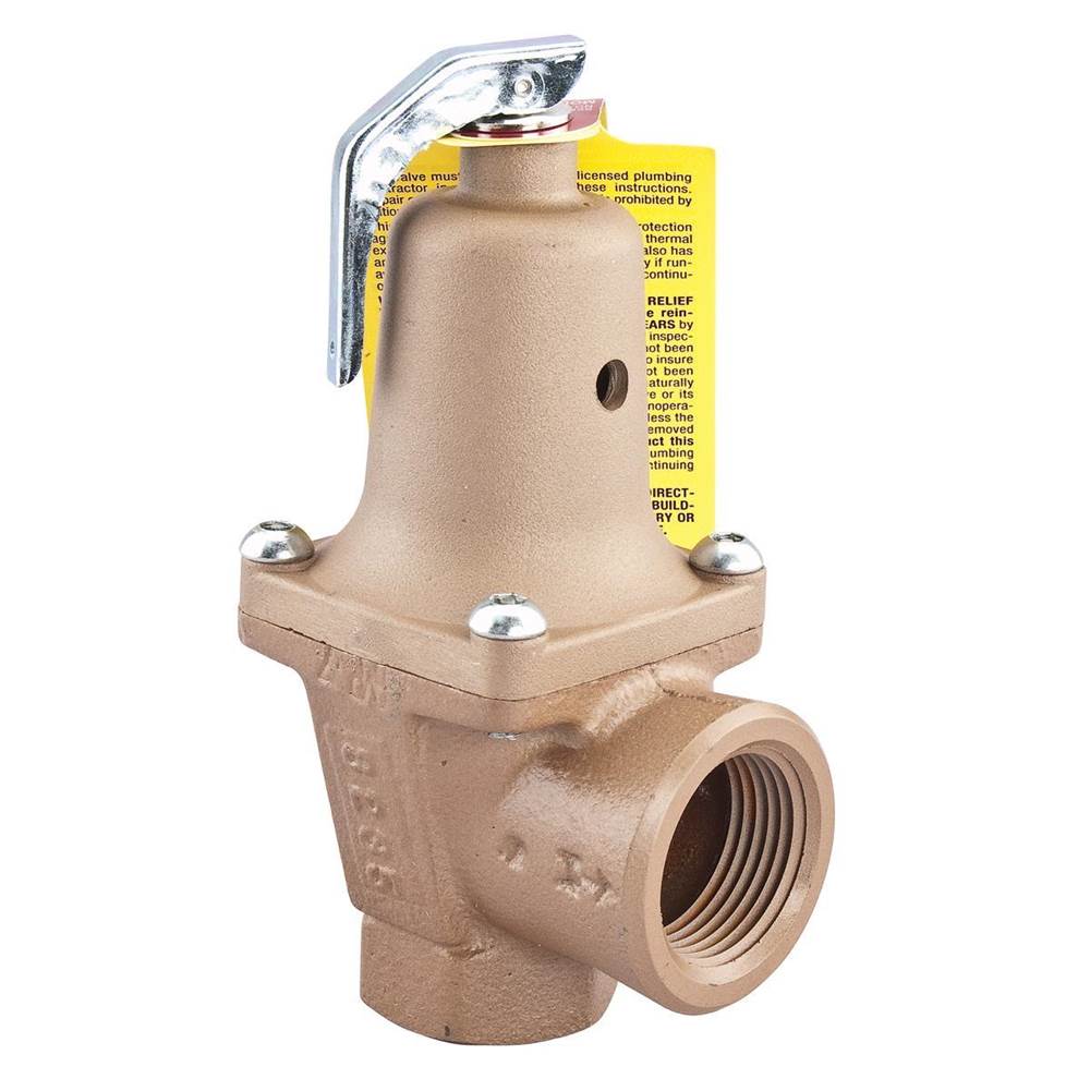 Watts 1 1/2 In Iron Boiler Pressure Relief Valve, 36 psi, Expanded Outlets