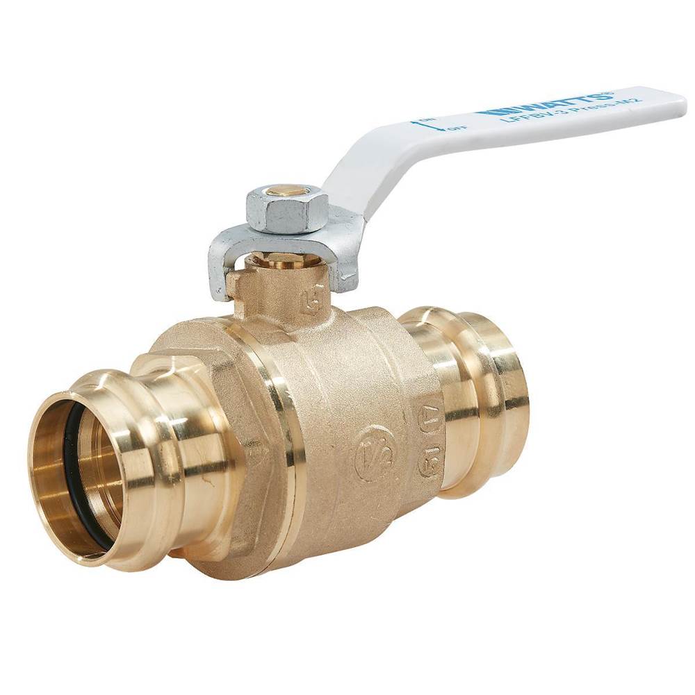 Watts 1 In Lead Free 2-Piece Full Port Brass Ball Valve with Integral Press Fitting End Connection