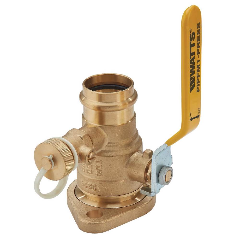 Watts 1 1/2 In Purge Isolation Pump Valve with Swivel Flange and Press Connection