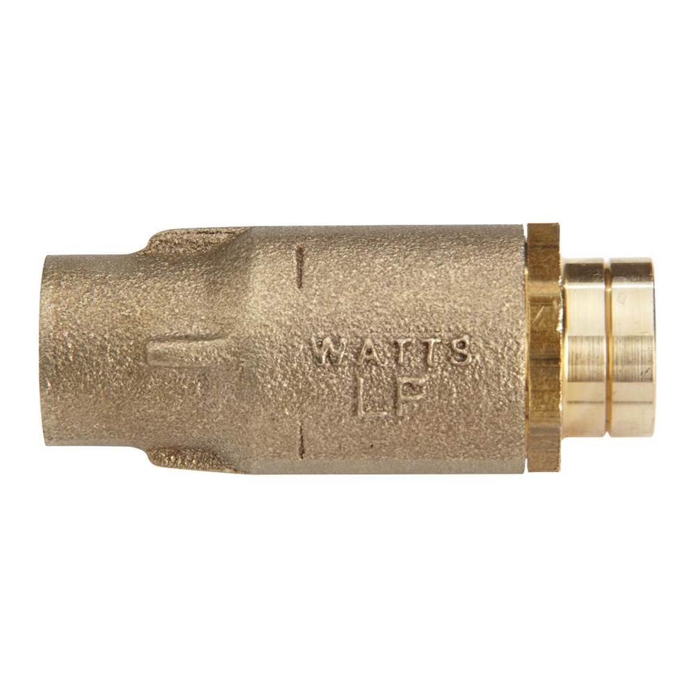 Watts 1/2 In Lead Free Brass Silent Check Valve, Viton Disc, Solder End Connections