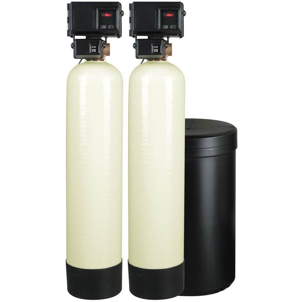 Watts 2 In Almond Mineral Hardness Removal Twin Alternating Water Softening System 24 In