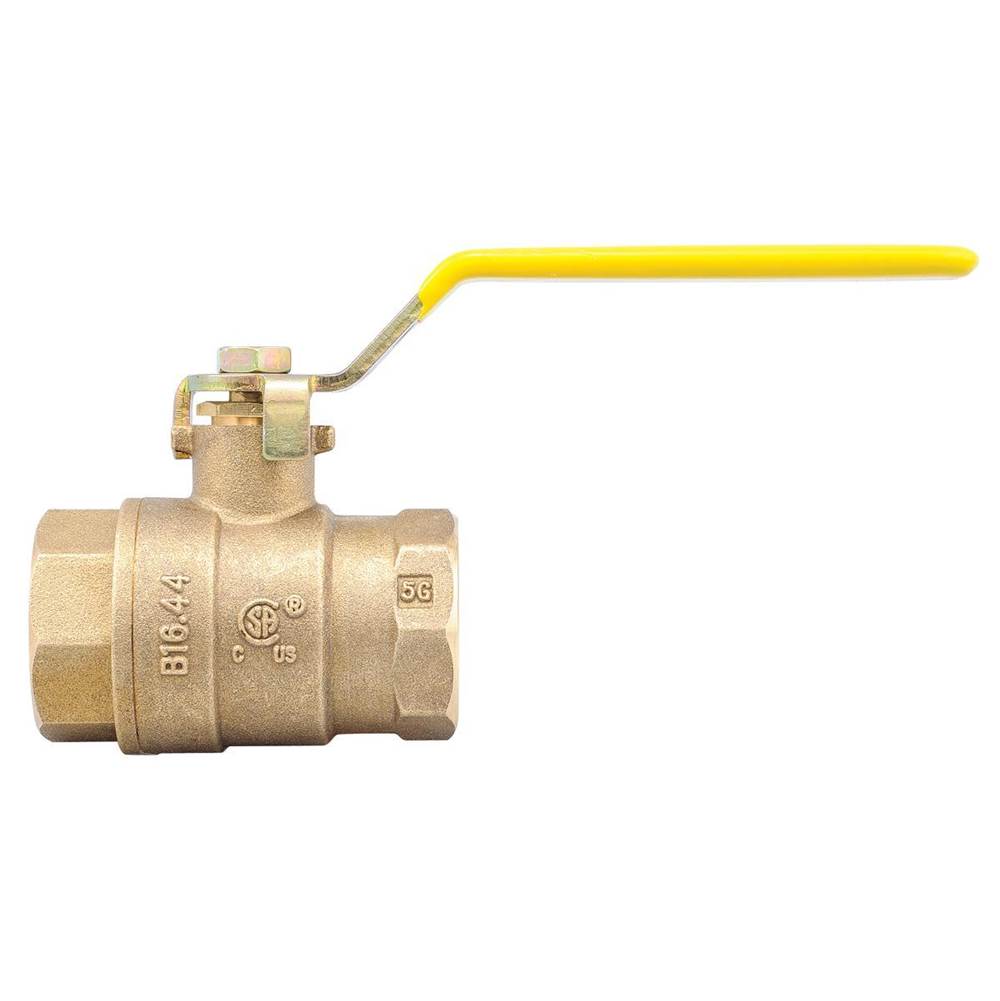 Watts 3 In Lead Free Brass 2-Piece Full Port Ball Valve with Threaded End Connection and Chrome Plated Brass Ball