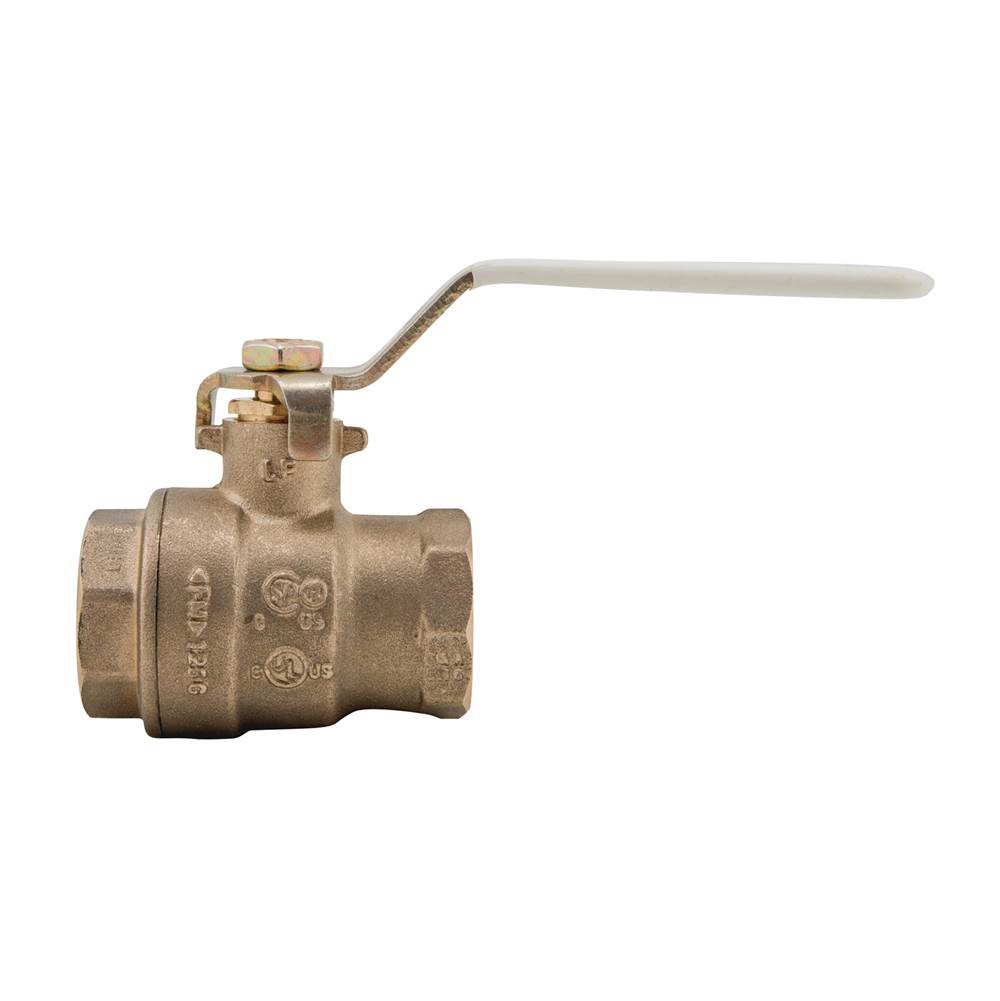 Watts 1 1/2 In Lead Free 2-Piece Full Port Ball Valve with Stainless Steel Ball and Stem, Threaded End Connections