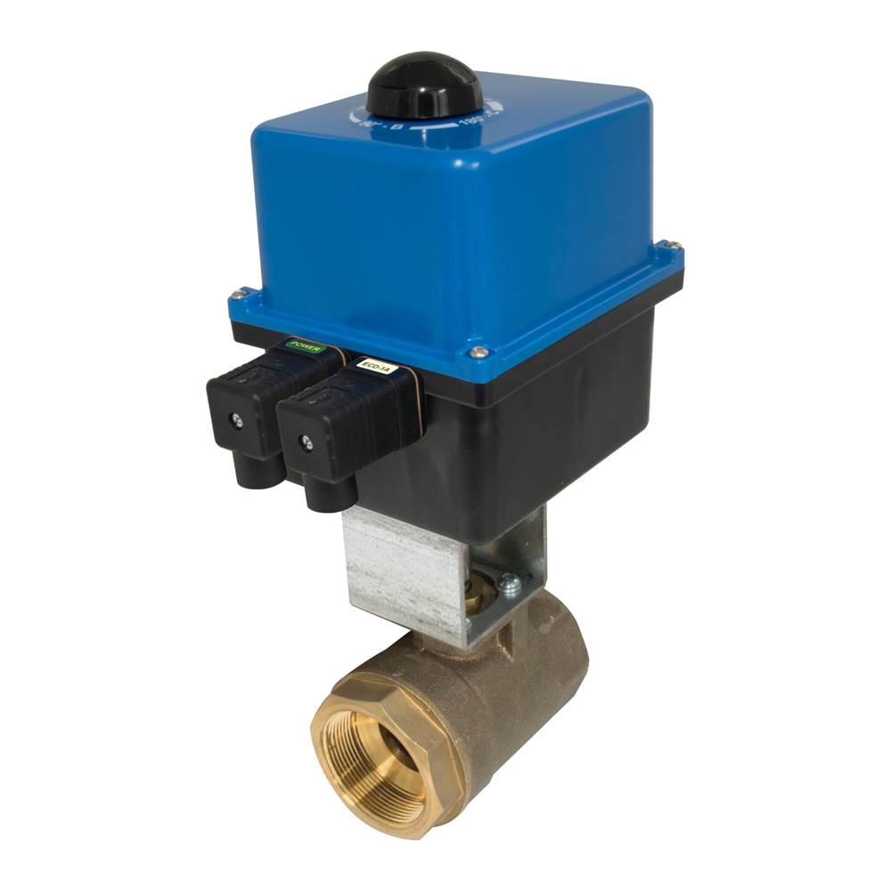 Watts 1 1/4 In Bronze Electric Motor Valve, 115 Vac, 10 Second Cycle Time