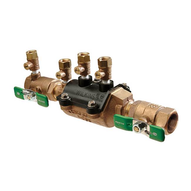 Zurn Industries 2'' 350XL Double Check Backflow Preventer with SAE flare test fitting
